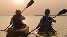 two kayakers