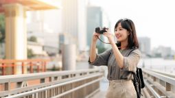 woman traveling abroad